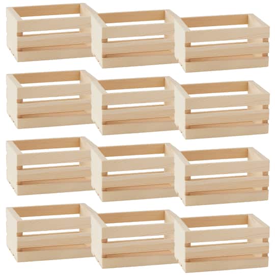 24 Pack: 5&#x22; Wooden Crate by Make Market&#xAE;
